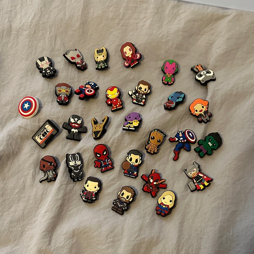 Marvel Superhero Shoe jibbets for Crocs set